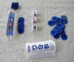 LCR Dice Game Travel Size Left Center Right 2012 George & Company w/ Instruction