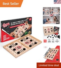 Fast Sling Puck Game – Your Speed and Accuracy with This Fast-Paced Wooden A…