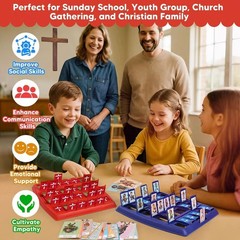 Guess Bible Who I Am Board Games for Kids Classic 24 Characters Toys ET