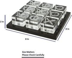 Modern Tic Tac Toe Acrylic Table Decor Game Set
