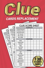 Clue Cards Replacement: Score Sheets Refills for Clue Board Game – Paperback