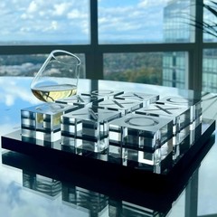 Modern Tic Tac Toe Acrylic Table Decor Game Set