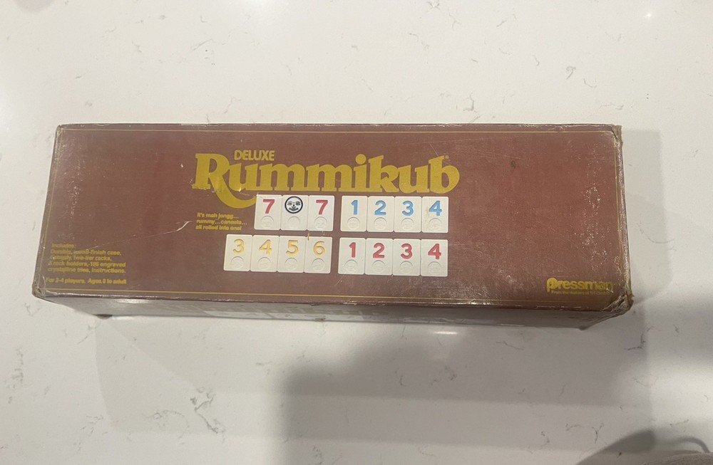 DELUXE RUMMIKUB Tile Game 100% COMPLETE 1980 PRESSMAN TOY CORP EX mahjong vtg