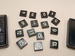 Rare vintage Soviet carbolite puzzle game 15 cubes 1970s