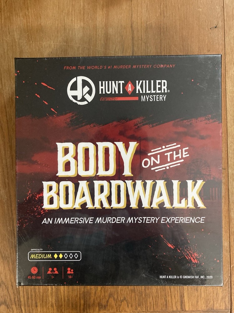 A Hunt a Killer Mystery Game – Body on the Boardwalk – *Brand New Sealed*