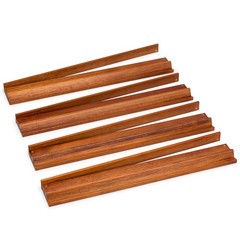 Classic Chestnut Color Wooden Mahjong Game Racks with Pushers, 18″ – Set of 4