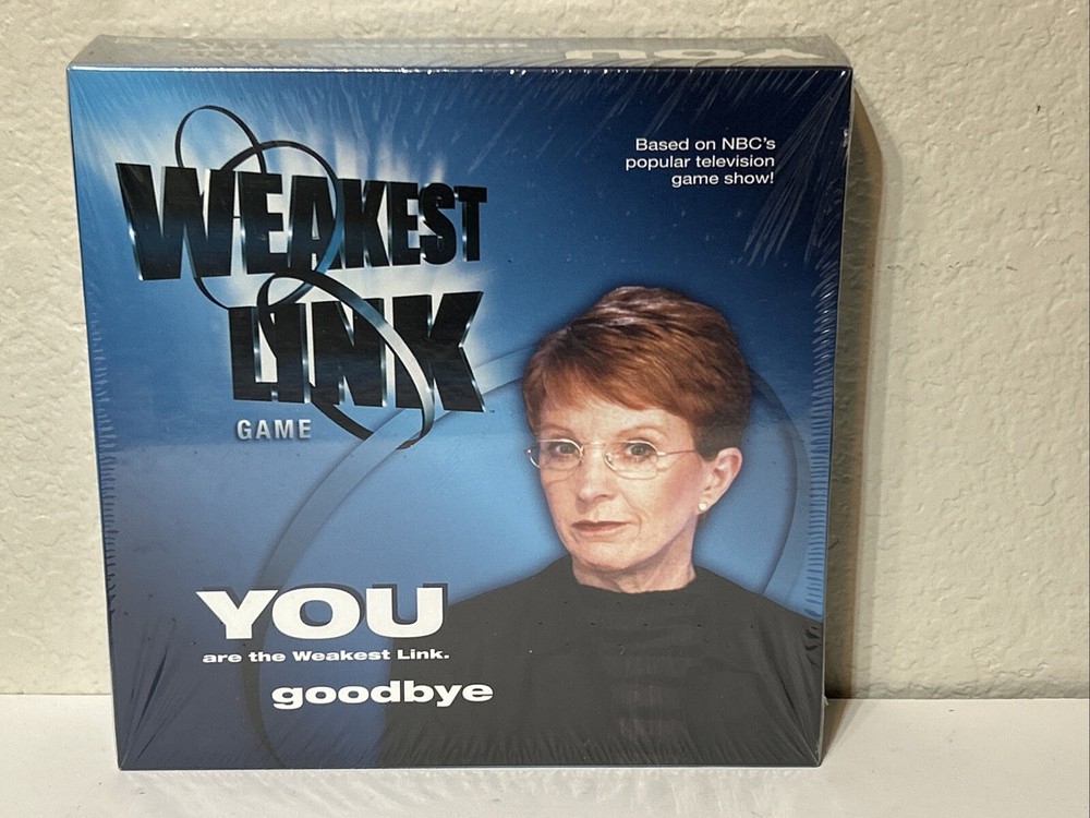 NOS 2001 VTG Hasbro The Weakest Link Board Game Ages 12+, 4-9 Players NEW (c4)