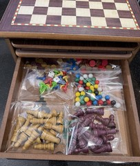 Game Gallery 12 Classic Games in Wooden Storage House, Styles May Vary