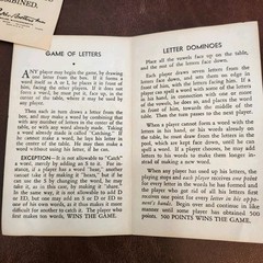 Vintage ANAGRAMS Parker Brothers Game Plastic Tiles, With Instructions RARE!