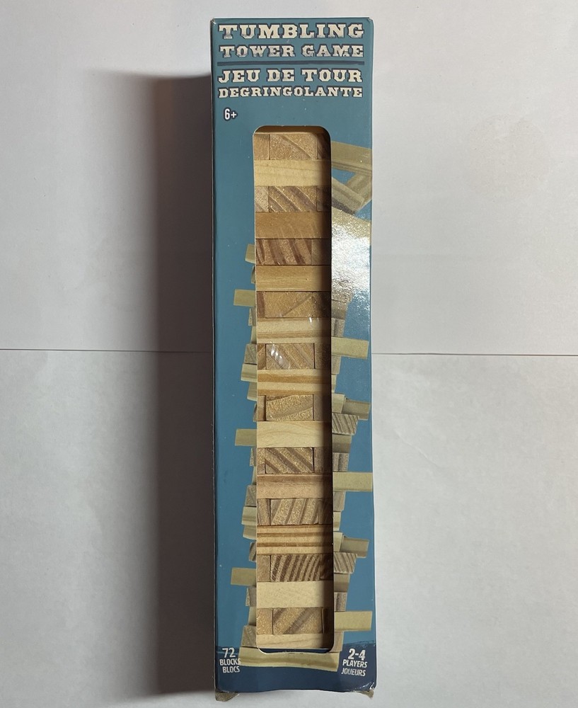 72 Pc Set Tumbling Tower Game Wooden Stacking Blocks – New In Box