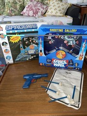 Vintage Space War Dart Gun Shooting Gallery Game Works