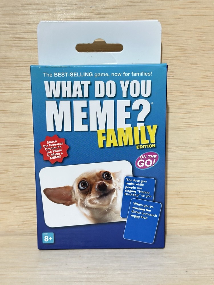 What Do You Meme? Family Edition On The Go! Card Game Ages 8+ 3 to 20 Players