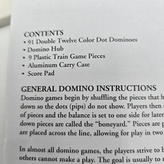 Cardinal Mexican Train Domino Game Set Score Sheets Metal Case Complete