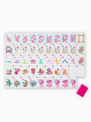 160Pcs 4-Layer Acrylic Candy & Ice Cream Engraved American Mahjong Set fast ship