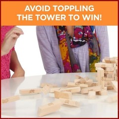 Hasbro Gaming Jenga Wooden Blocks Stacking Tumbling Tower Kids Game Ages 6 an…