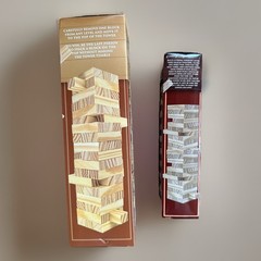 2x Game Bundle Wooden Tumbling Tower Set 54pc Classic + 72pc Mini Travel Size