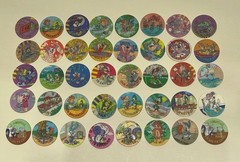 Vintage Set Of “40” LOONEY TUNES HOLOGRAPHIC TAZOS (POGS) /SABRITAS MEXICO 1994