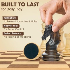 – Weighted Chess Pieces 3.78 King Hand Made Beautiful