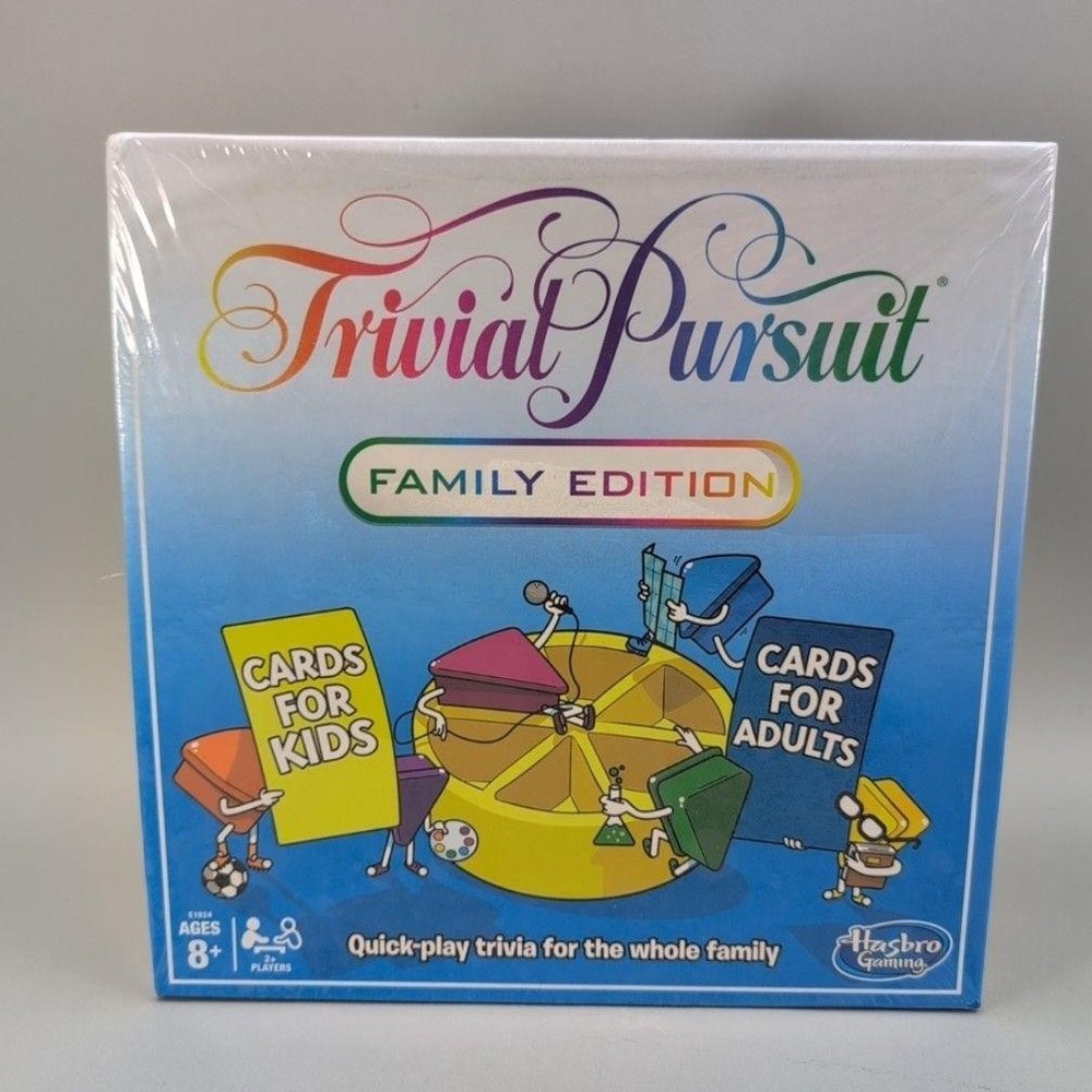 Hasbro Gaming Trivial Pursuit Family Edition Board Game 2-6 Players Multicolor