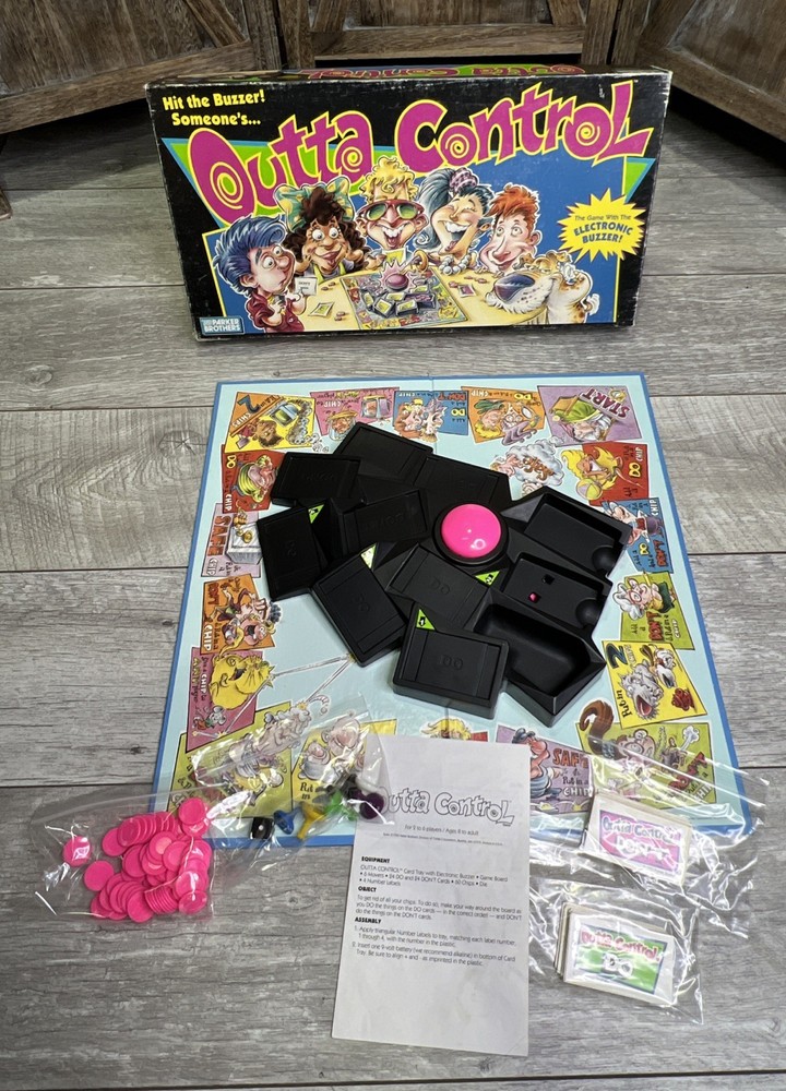 Vintage 1992 Parker Brothers Outta Control Electronic Board Game – 100% Complete