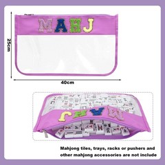 3 Pcs Empty Mahjong Canvas Bag Gift Embroidered American Mahjong Set Incl Til…