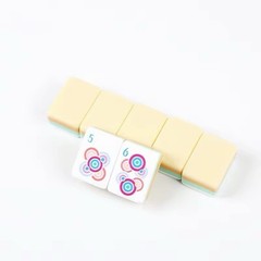 NEW! Lemon Chiffon Yellow 4-Layer Acrylic Mahjong Tiles American Set 160 Luxury