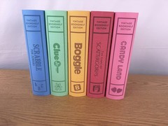Vintage Linen Bookshelf Game Edition 5 Pack Bundle WS Game Company Open Box