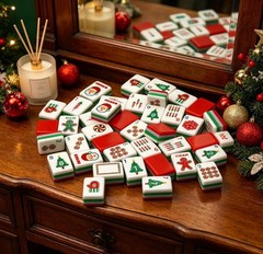 160 Christmas-themed American Mahjong set 4-layer acrylic American Mahjong tiles