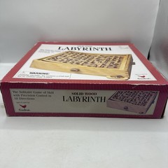 Labyrinth Wooden Board Game by Cardinal With 2 Balls and Box 2004 Item #190