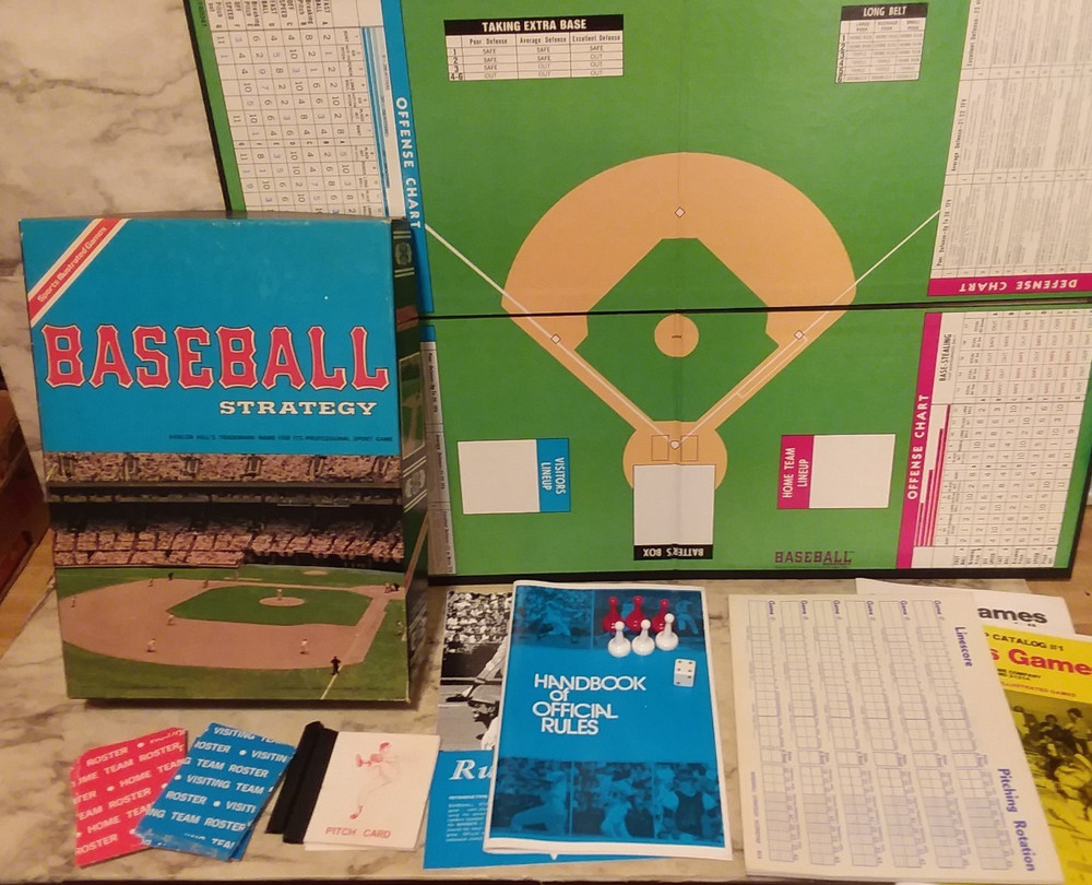 Vntg 1973 Avalon Hill BASEBALL STRATEGY Sports Illustrated Board Game- Complete