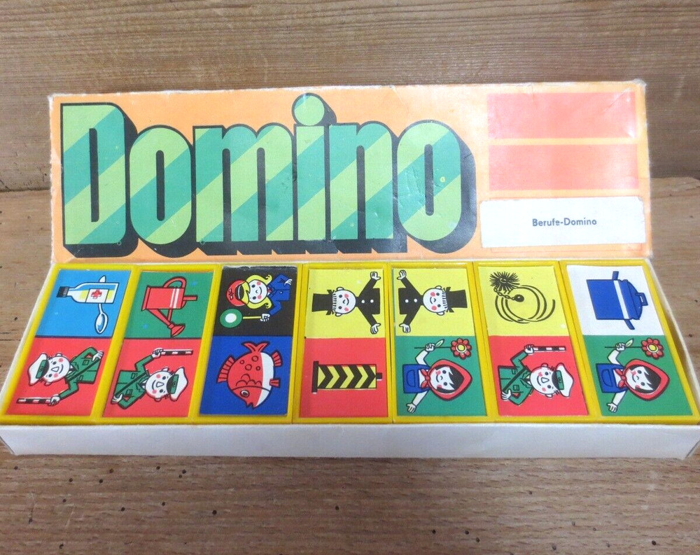GDR picture domino toy professions-domino complete VEB Biggi logic learning game
