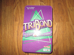TriBond Game 100% Complete Travel Version Metal Tin 2-6 Players 12 Years +
