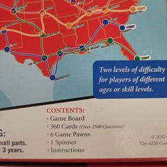 American Trivia Family Edition Board Game US History Geography Kids Adults 9+