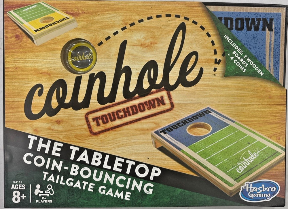 Hasbro Coinhole Touchdown Tabletop Game New Sealed Party Game Free Ship