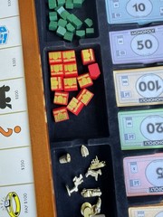 Monopoly Luxury Wooden Edition with Wood Game Board Premium Collectible