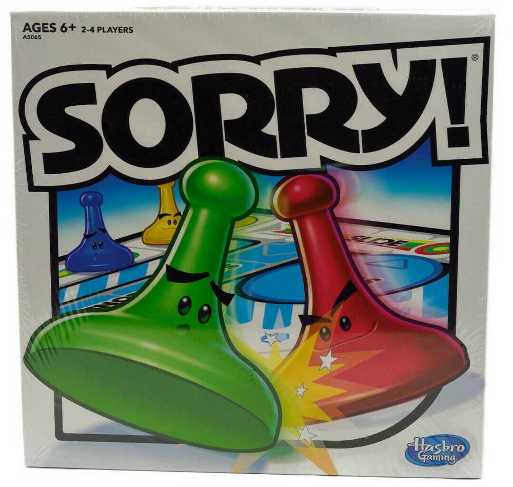 Hasbro Sorry Boardgame A5065 Get Your Pawns Home First Ages 6 Plus 2016 Sealed