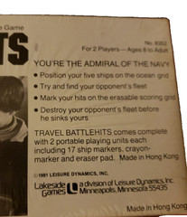 VTG 1981 Lakeside Games TRAVEL BATTLEHITS LAKESIDE’S NAVEL CHALLENGE GAME-NEW