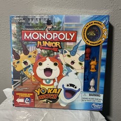 Monopoly Junior Yo-Kai Watch Edition Board Game w/Exclusive Yokai Medal Sealed