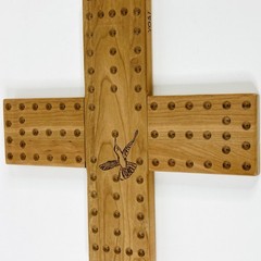WOODEN OAK AGGRAVATION GAME HAND MADE YOST HUMMINGBIRD ROBINSON