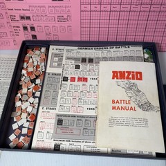 Vintage Anzio Avalon Hill Wargame Board Game WWII Strategy 1944 Italy Campaign
