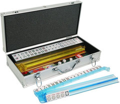NEW! – American Mahjong Set – 166 White Tiles (All-In-One Rack/Pushers), Silver