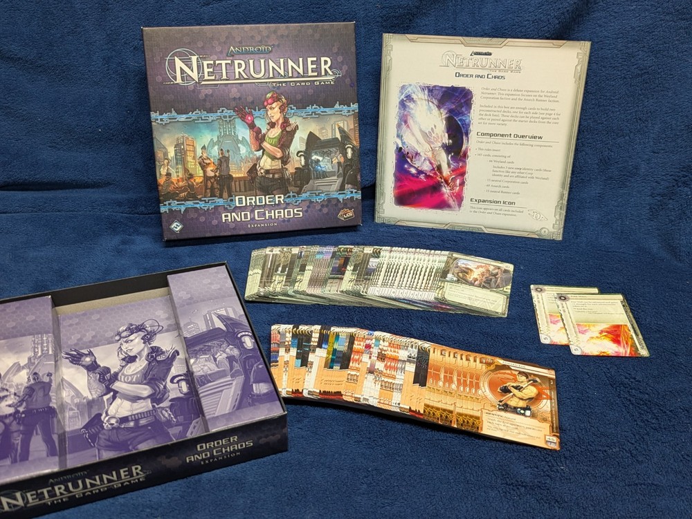 FFG Android Netrunner LCG Order & Chaos Deluxe Expansion in Box -MISSING 1 CARD