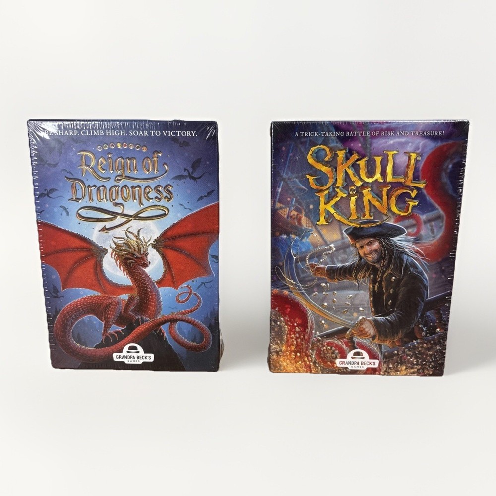 Grandpa Beck’s Games Skull King & Reign Of Dragoness Cards New