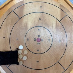 Vintage Stonecraft Crokinole Board Game Canadian Pine w Pieces