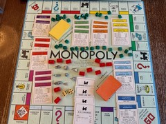 Vintage 1961 Monopoly Board Game Parker Brothers Classic Original COMPLETE Set
