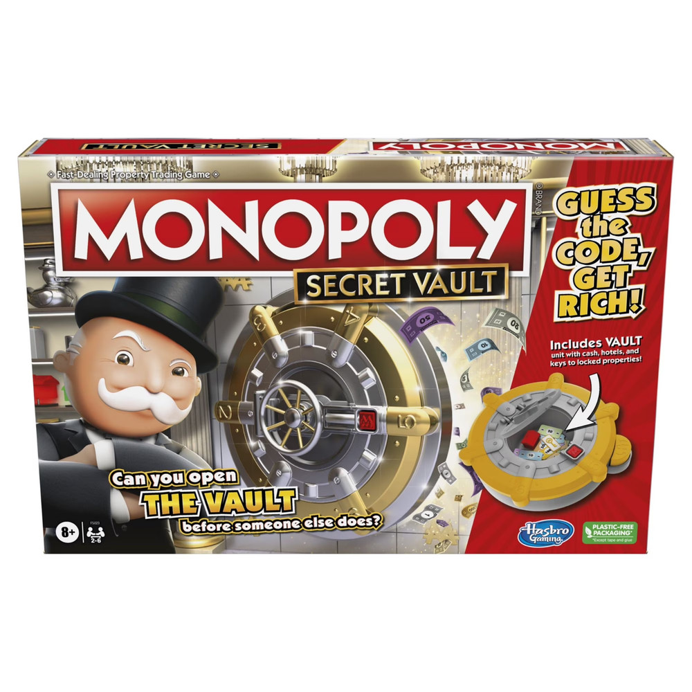MONOPOLY Secret Vault Board Game 100% Complete NEW IN BOX