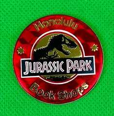 Promo Honolulu Book Shops Jurassic Park Pog from 1993