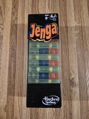 Jenga Neon Pop Hasbro 45 Neon Plastic Blocks Game 6+ New Sealed