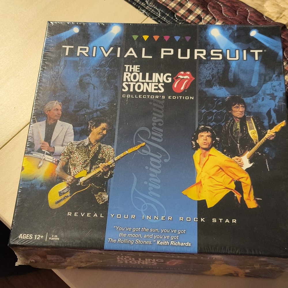 USAopoly Trivial Pursuit Rolling Stones Collector’s Edition 12+ 2+. In Plastic