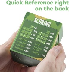 Farkle Dice Game 6 Dice Storage Cup Scorecards Family Game Ages 8+ 2-8 Players